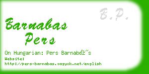 barnabas pers business card